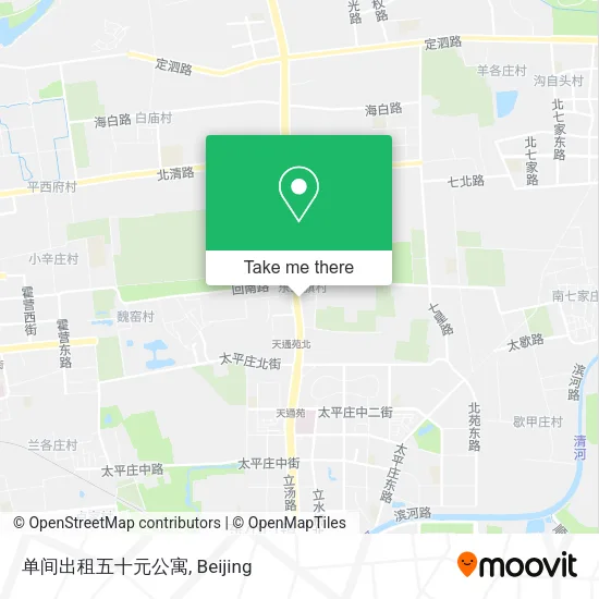 单间出租五十元公寓 map