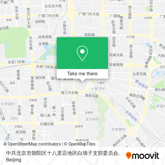 中共北京市朝阳区十八里店地区白墙子支部委员会 map
