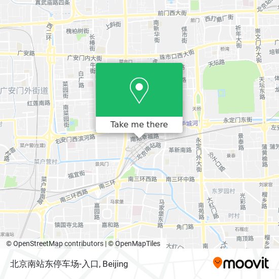 北京南站东停车场-入口 map