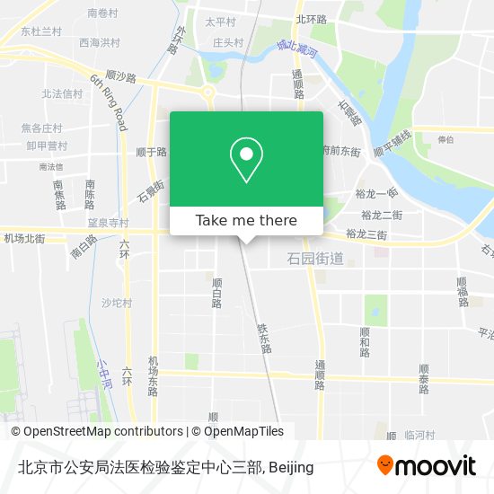 北京市公安局法医检验鉴定中心三部 map