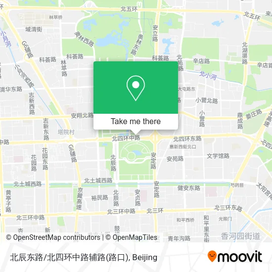 北辰东路/北四环中路辅路(路口) map