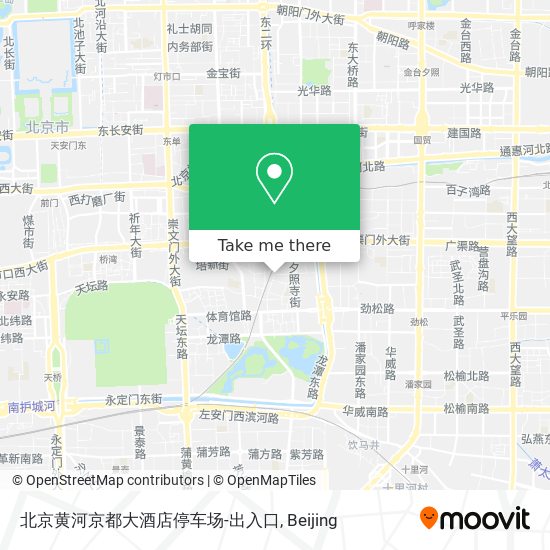 北京黄河京都大酒店停车场-出入口 map