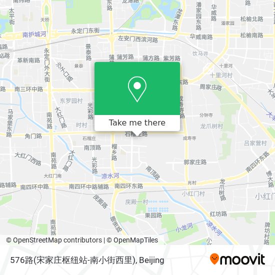 576路(宋家庄枢纽站-南小街西里) map