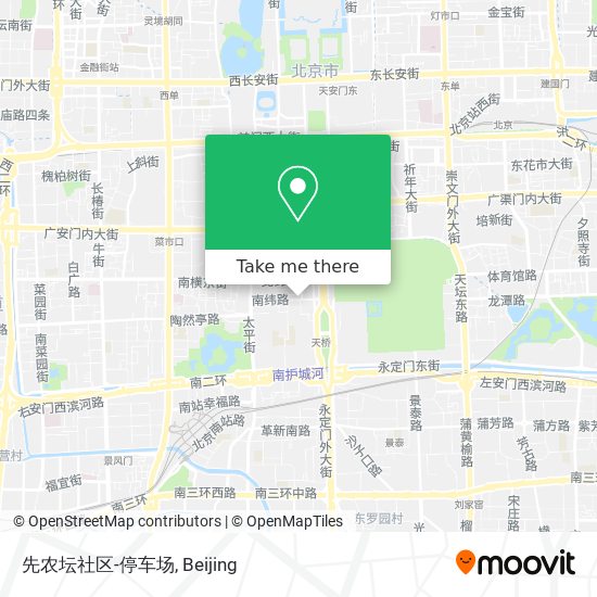 先农坛社区-停车场 map