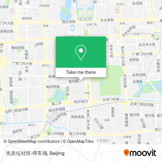 先农坛社区-停车场 map