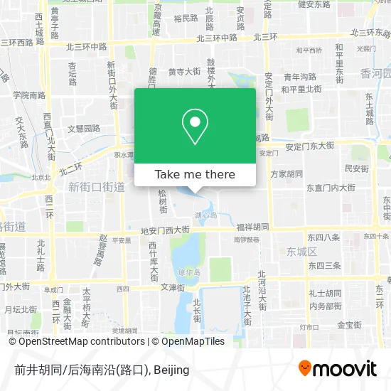 前井胡同/后海南沿(路口) map