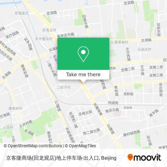京客隆商场(回龙观店)地上停车场-出入口 map