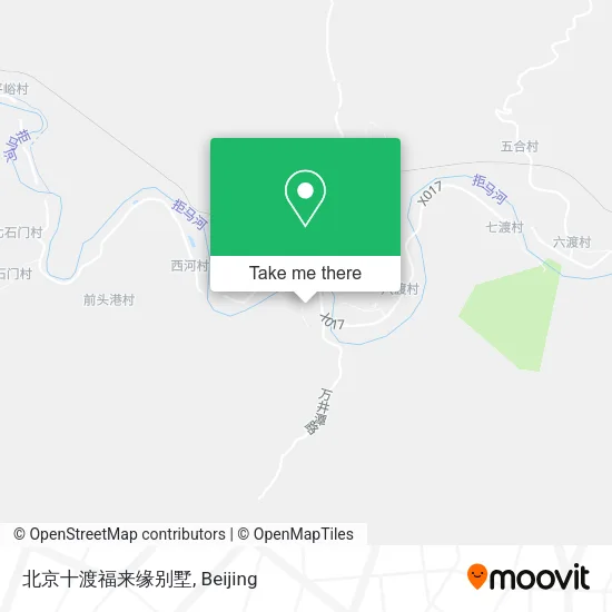 北京十渡福来缘别墅 map