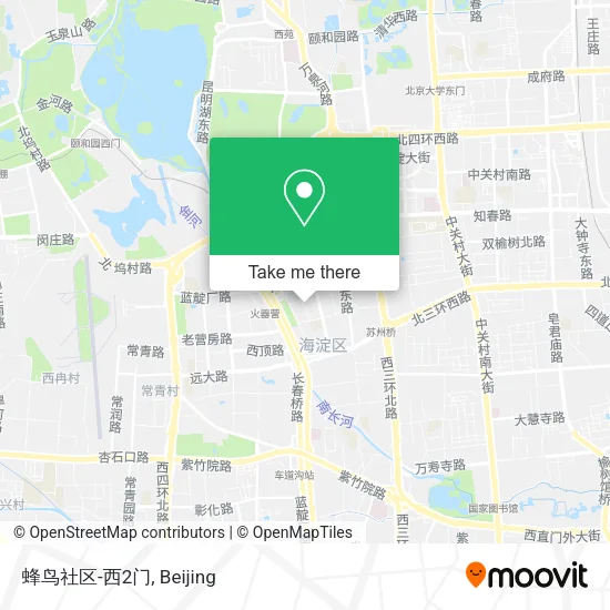 蜂鸟社区-西2门 map