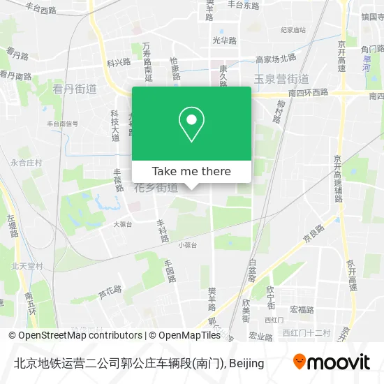 北京地铁运营二公司郭公庄车辆段(南门) map