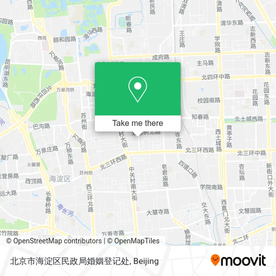 北京市海淀区民政局婚姻登记处 map