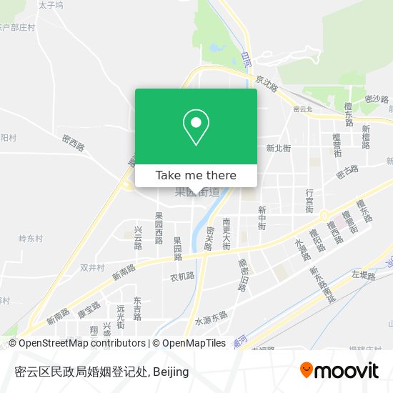 密云区民政局婚姻登记处 map