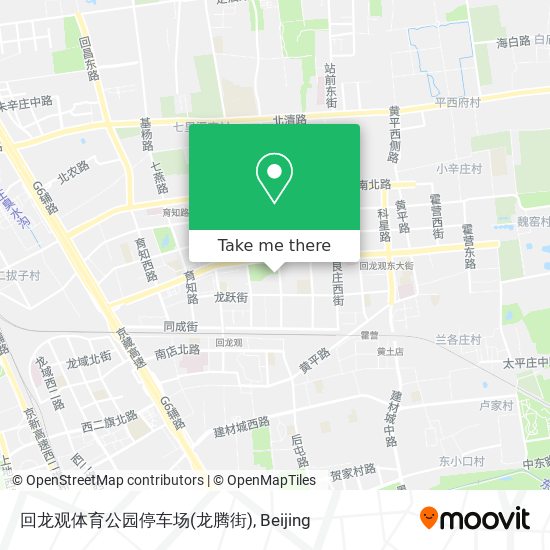 回龙观体育公园停车场(龙腾街) map