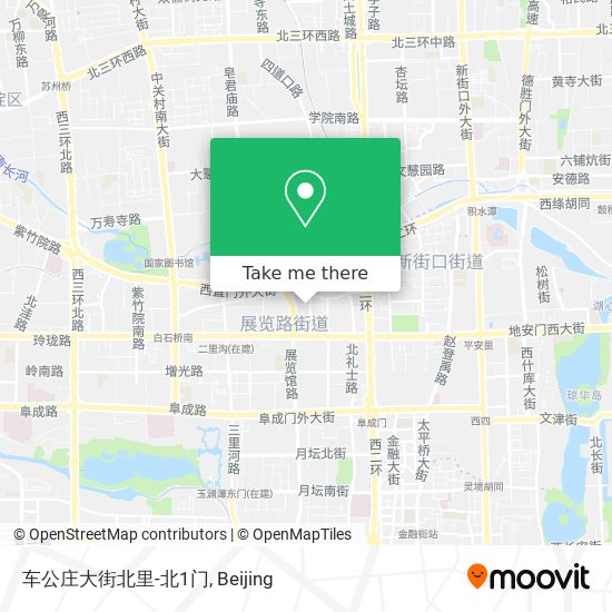 车公庄大街北里-北1门 map