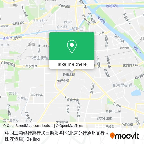 中国工商银行离行式自助服务区(北京分行通州支行太阳花酒店) map