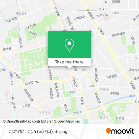 上地西路/上地五街(路口) map