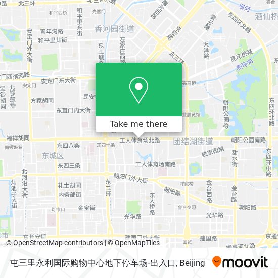 屯三里永利国际购物中心地下停车场-出入口 map