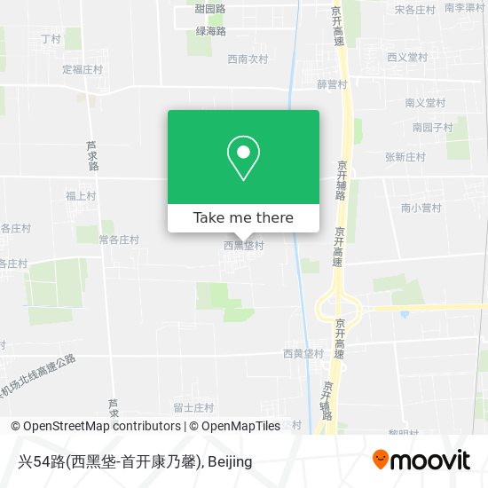 兴54路(西黑垡-首开康乃馨) map