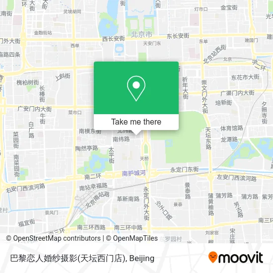巴黎恋人婚纱摄影(天坛西门店) map