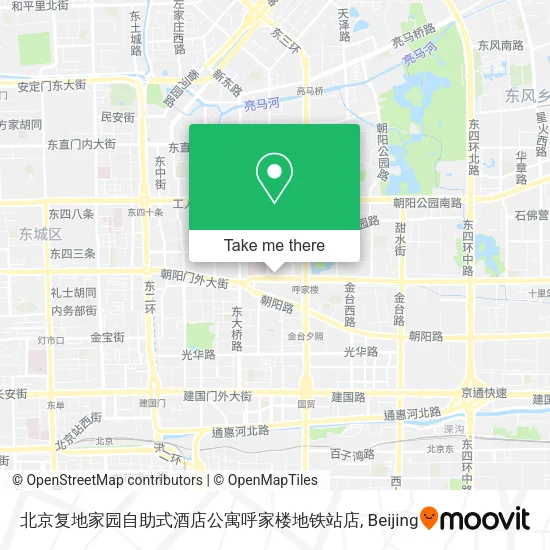 北京复地家园自助式酒店公寓呼家楼地铁站店 map