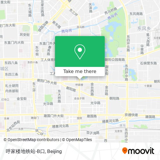 呼家楼地铁站-B口 map