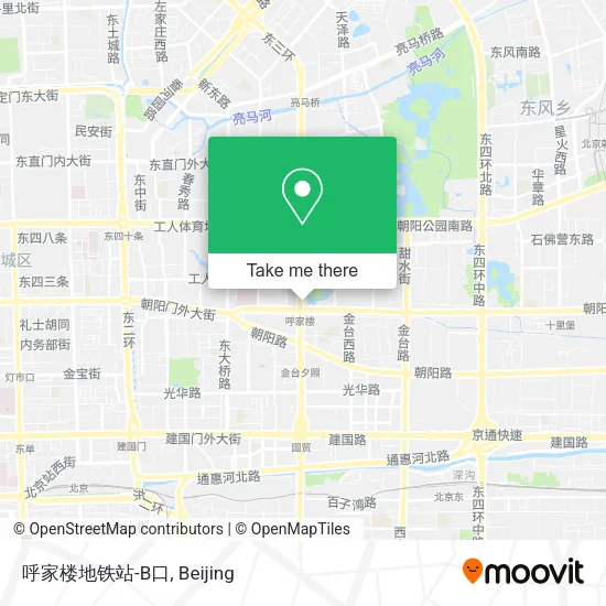 呼家楼地铁站-B口 map