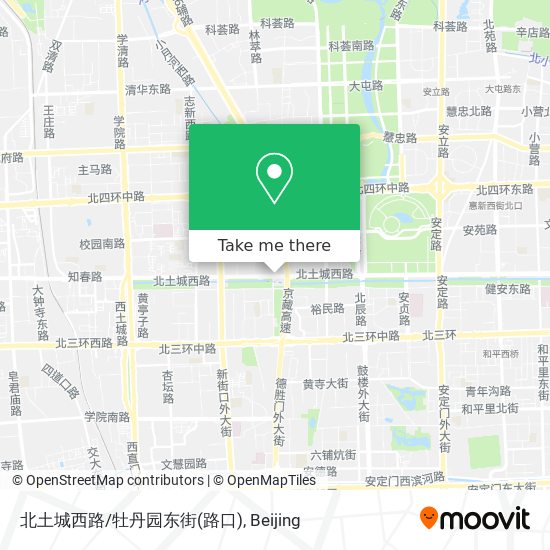 北土城西路/牡丹园东街(路口) map