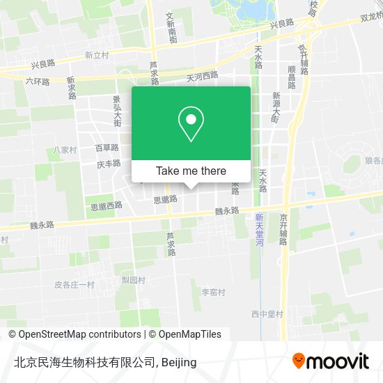 北京民海生物科技有限公司 map
