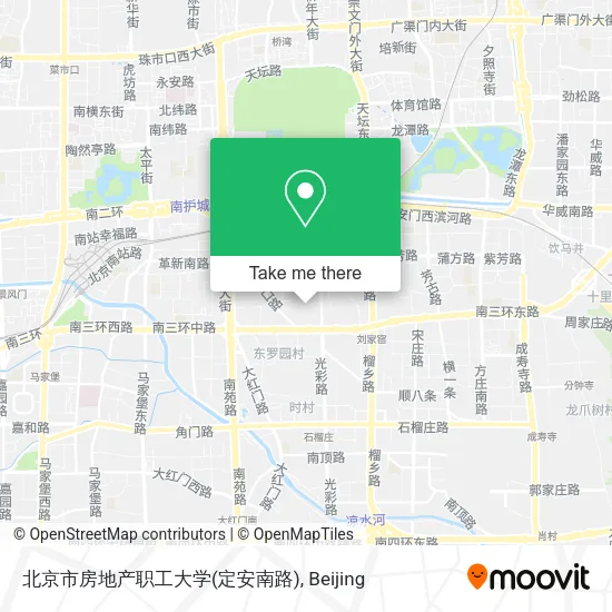 北京市房地产职工大学(定安南路) map