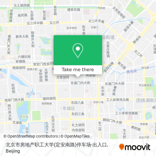 北京市房地产职工大学(定安南路)停车场-出入口 map