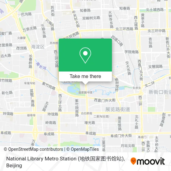 National Library Metro Station (地铁国家图书馆站) map