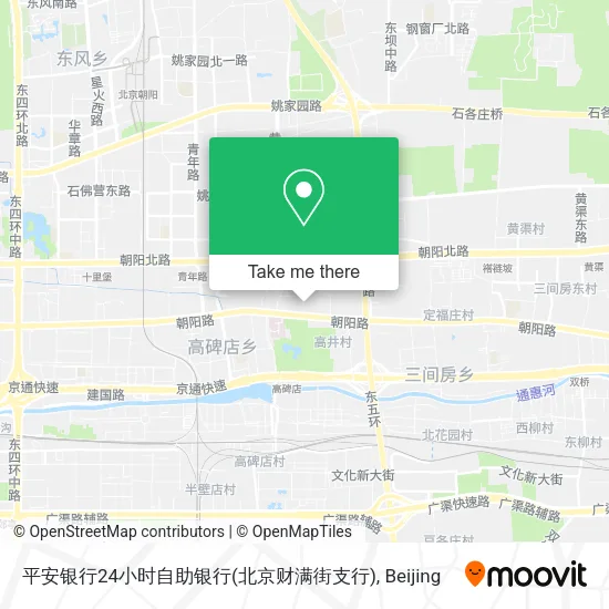 平安银行24小时自助银行(北京财满街支行) map