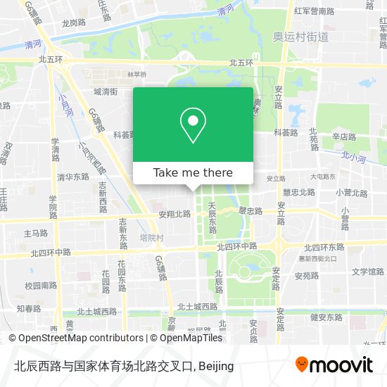 北辰西路与国家体育场北路交叉口 map