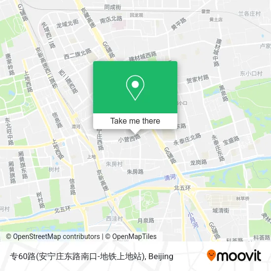 专60路(安宁庄东路南口-地铁上地站) map