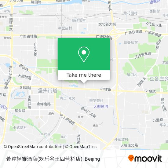 希岸轻雅酒店(欢乐谷王四营桥店) map