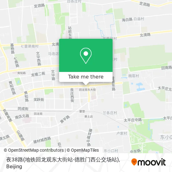 夜38路(地铁回龙观东大街站-德胜门西公交场站) map
