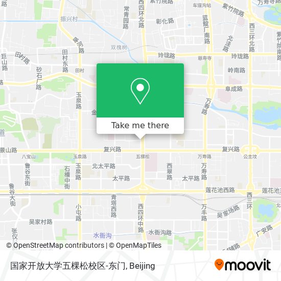 国家开放大学五棵松校区-东门 map