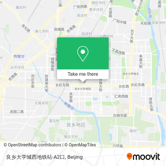 良乡大学城西地铁站-A2口 map