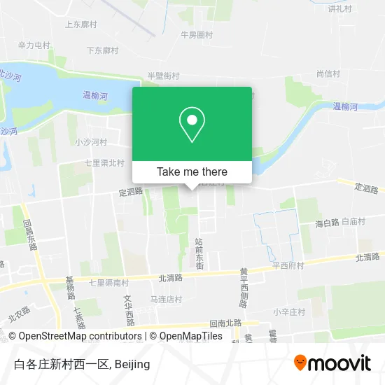 白各庄新村西一区 map