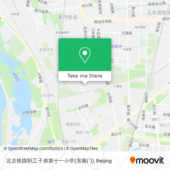 北京铁路职工子弟第十一小学(东南门) map