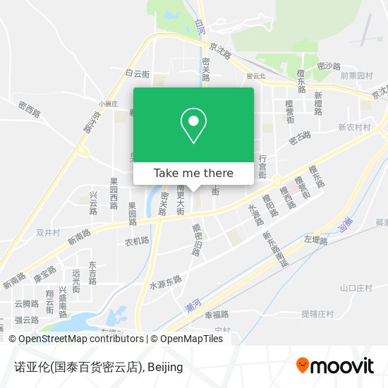 诺亚伦(国泰百货密云店) map