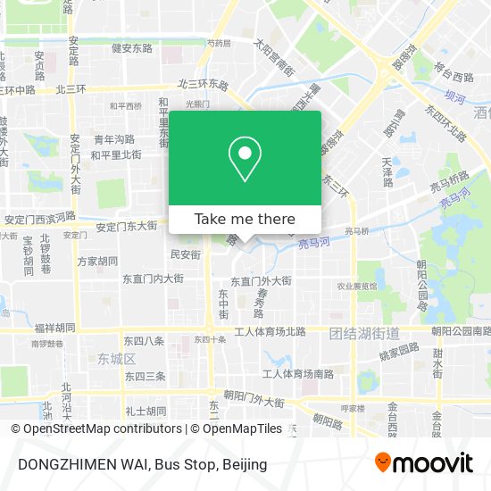 DONGZHIMEN WAI, Bus Stop map