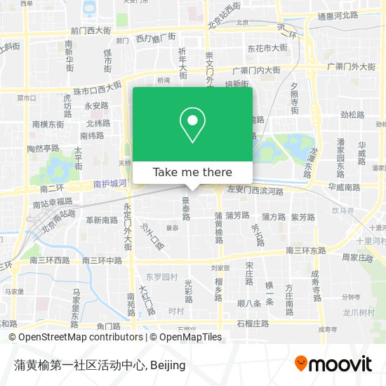 蒲黄榆第一社区活动中心 map