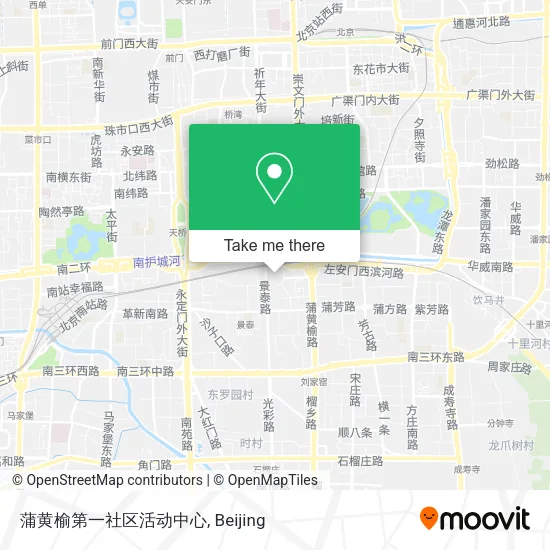 蒲黄榆第一社区活动中心 map