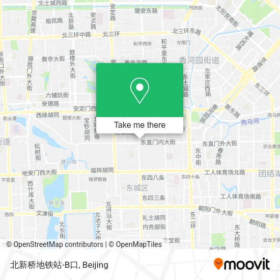 北新桥地铁站-B口 map
