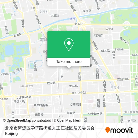 北京市海淀区学院路街道东王庄社区居民委员会 map