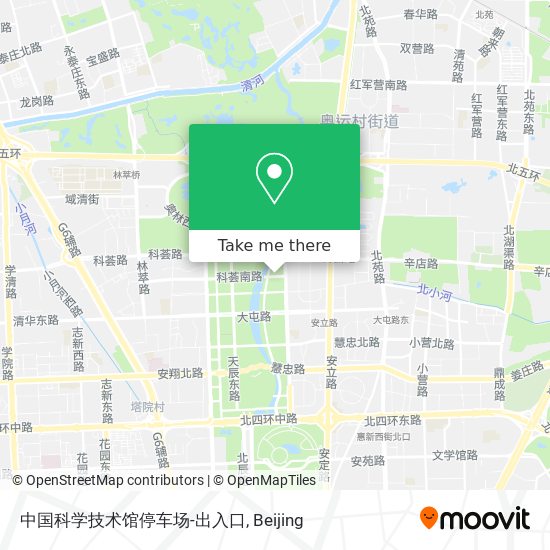 中国科学技术馆停车场-出入口 map