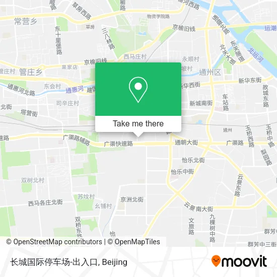 长城国际停车场-出入口 map