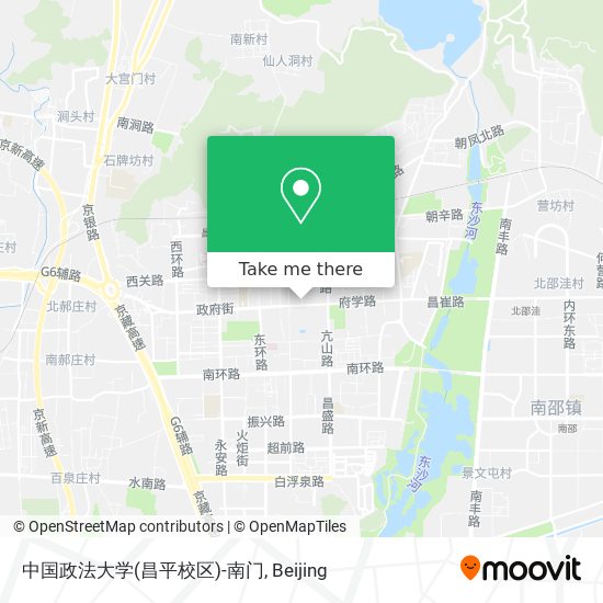 中国政法大学(昌平校区)-南门 map