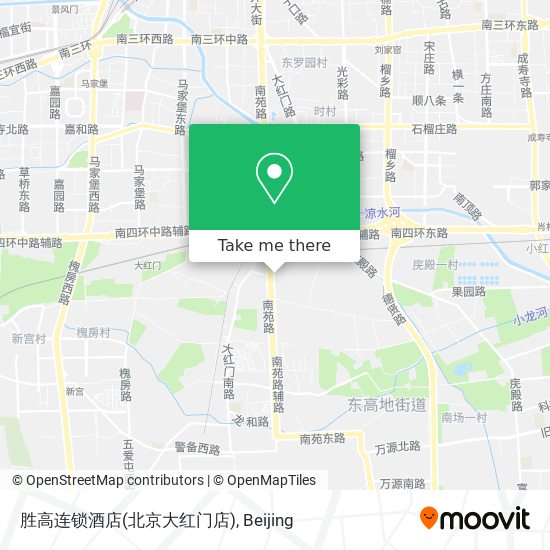 胜高连锁酒店(北京大红门店) map
